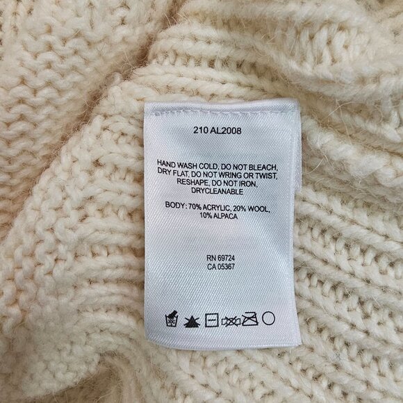 Columbia Womens Sz L Turtle Neck FairIsle Aztec Cardigan Sweater Wool blend EUC - Picture 11 of 12